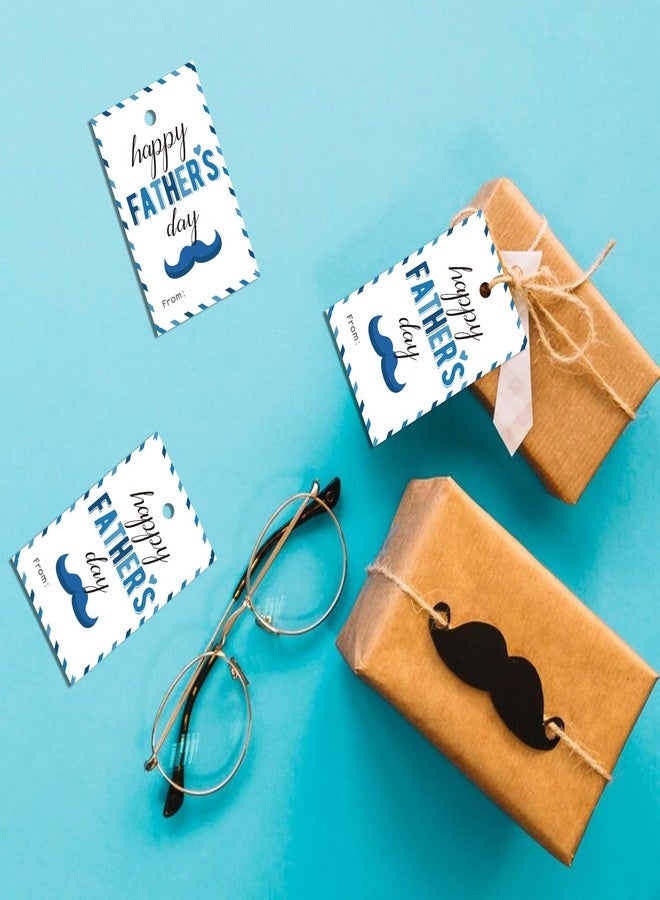 Aukolass 50PCS Father’s Day Gift Tags, Happy Fathers Day to The Best Dad Tags for Gift Packaging and Birthday Celebrations (White) - Image 5